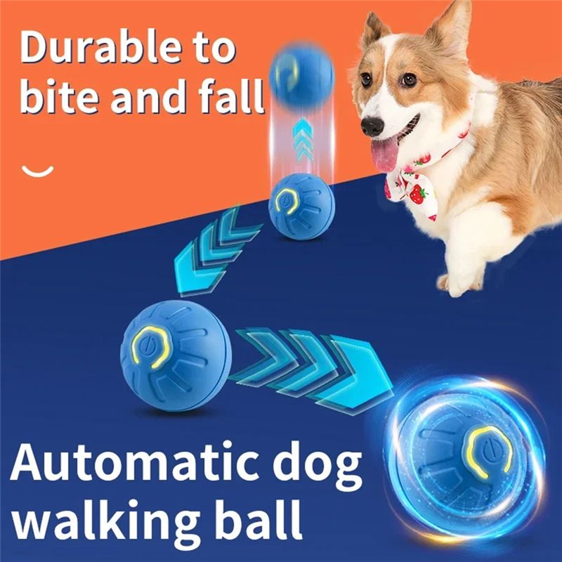 Automatic Moving Dog Ball - AT84-2PCS สมาร์ทโด๊กบอลอิเล็กทรอนิกส์อินเทอร์แอคทีฟเพ็ท มูฟวิ่ง บอล USB อัตโนมัติเคลื่อนที่ได้