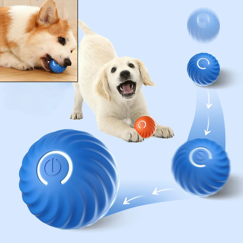 Suction Cup Dog Tug Toy - ลูกบอลของเล่นสุนัขแบบเคลื่อนที่อัตโนมัติ ลูกบอลเด้งกลิ้งอัจฉริยะแบบ USB ของเล่นสุนัขแบบอินเทอร์แอคทีฟสำหรับกัดเล่น