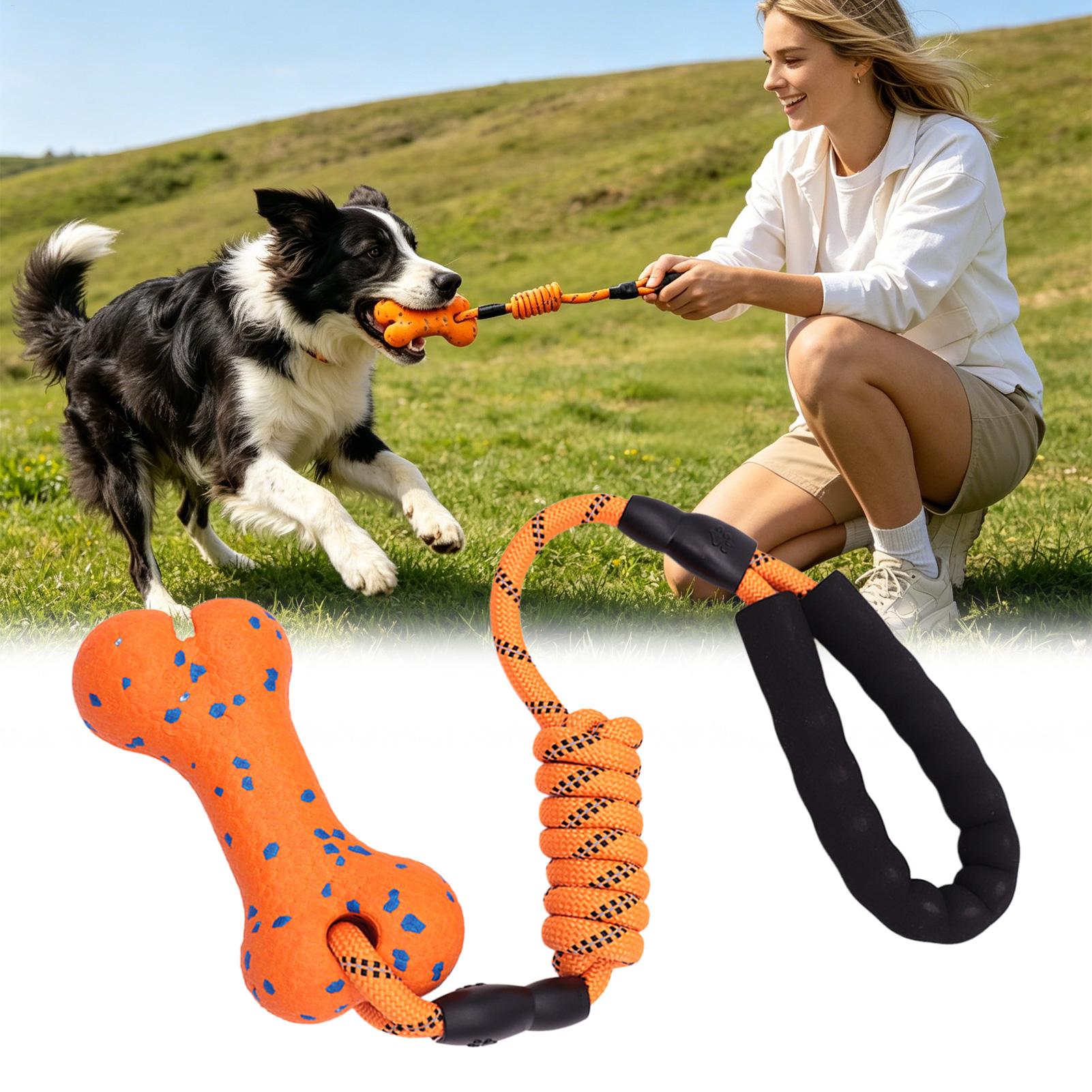 Dog Rope Toy Aggressive Chewers - ของเล่นเชือกสำหรับสัตว์เลี้ยง ของเล่นกัดแทะรูปกระดูก ของเล่นเชือกสำหรับสุนัขขนาดเล็ก กลาง ใหญ่ สำหรับสุนัขที่ชอบกัดแทะ