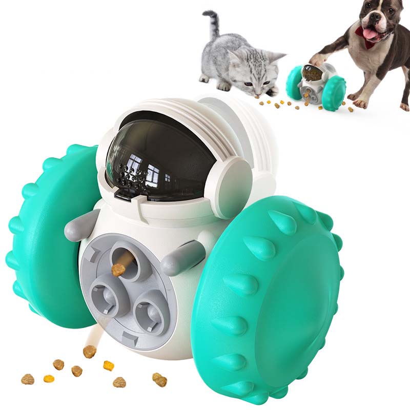Dog Puzzle Feeder Toy - ของเล่นใหม่สุดฮิตสำหรับสัตว์เลี้ยง รถทรงตัวพร้อมช่องใส่อาหารแบบช้า ของเล่นจ่ายอาหารแบบหมุนวน ของเล่นเสริมพัฒนาการแบบอินเทอร์แอคทีฟสำหรับแมวและสุนัข อุปกรณ์สำหรับสัตว์เลี้ยง
