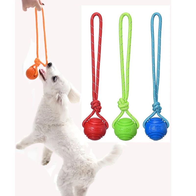 Suction Cup Dog Tug Toy - ลูกบอลสำหรับฝึกสุนัขของเล่นแบบอินเทอร์แอคทีฟสำหรับสุนัขตัวเล็กจับโยนของเล่นแบบไม่เป็นพิษทนทาน
