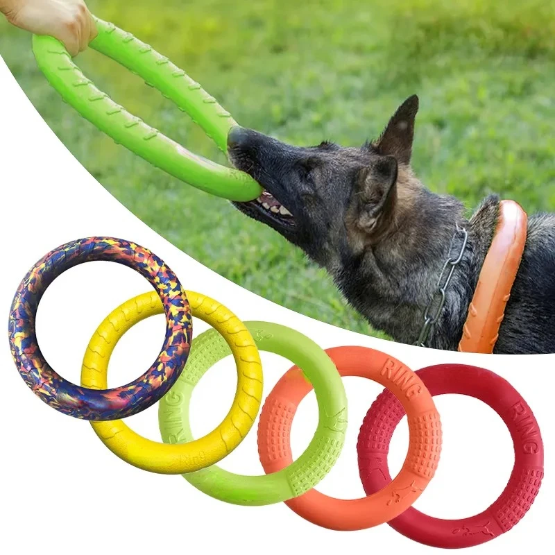 Suction Cup Dog Tug Toy - ของเล่นสุนัขของเล่นสัตว์เลี้ยงแผ่นฝึกสุนัข EVA ห่วงฝึกสุนัขของเล่นสำหรับสุนัขกัดของเล่นแบบอินเตอร์แอคทีฟสำหรับสุนัข
