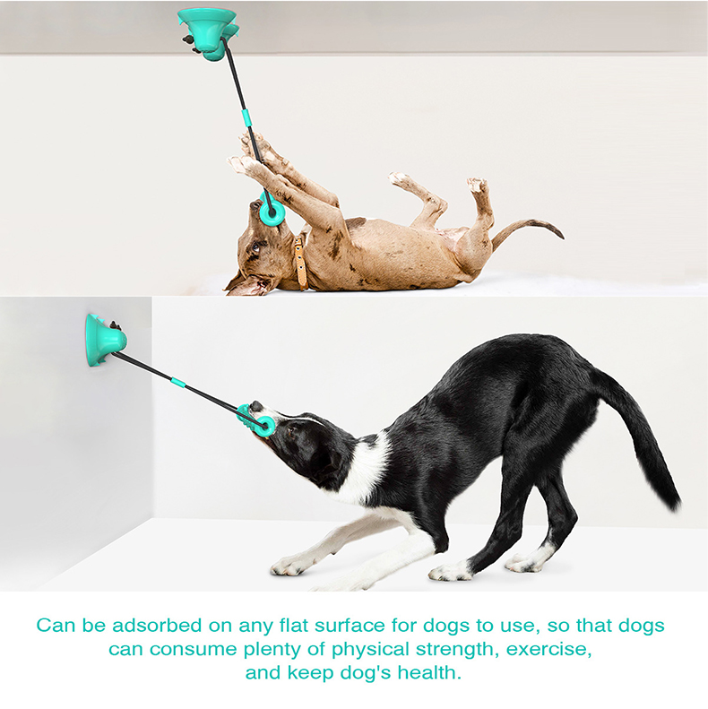 Suction Cup Dog Tug Toy - ของเล่นเชือกดึงสำหรับสุนัขแบบถ้วยดูดคู่ ทนทาน ไม่แตกหัก ของเล่นเชือกสำหรับทำความสะอาดฟัน เหมาะสำหรับสุนัขที่ชอบกัดแทะ