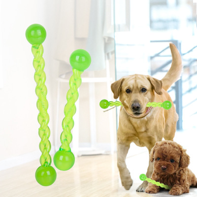 Indestructible Dog Chew Toy - สุนัขฟันสุนัขของเล่นสิ่งแวดล้อมวัสดุเกรดอาหารทําความสะอาดฟัน Chew Treat สุนัขของเล่นสามารถลอยยาง Rod T