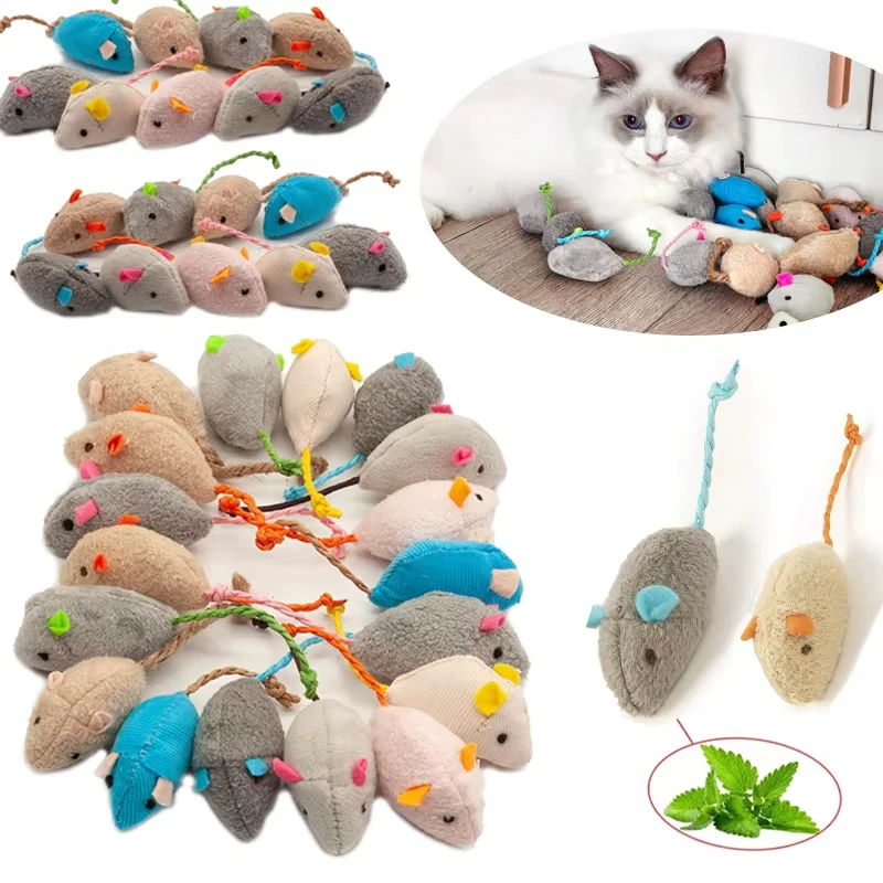 5pcs Rattle Cat Mouse ของเล่นเ - Catnip Interactive Plush Mouse บทวิจารณ์และราคา