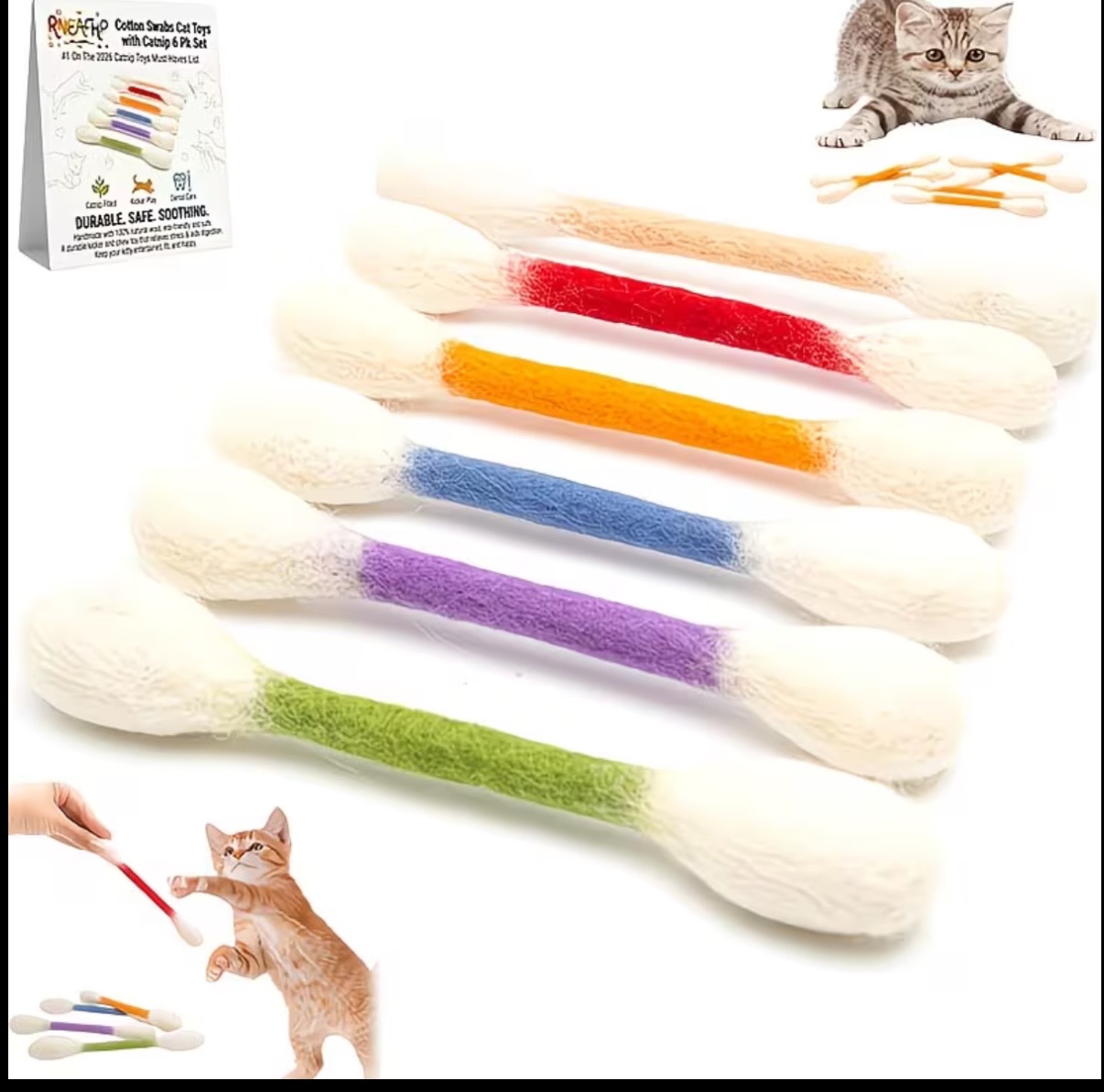 ชุดของเล่นแมว 6 in 1 ของเล่นแค - Catnip Interactive Plush Mouse บทวิจารณ์และราคา