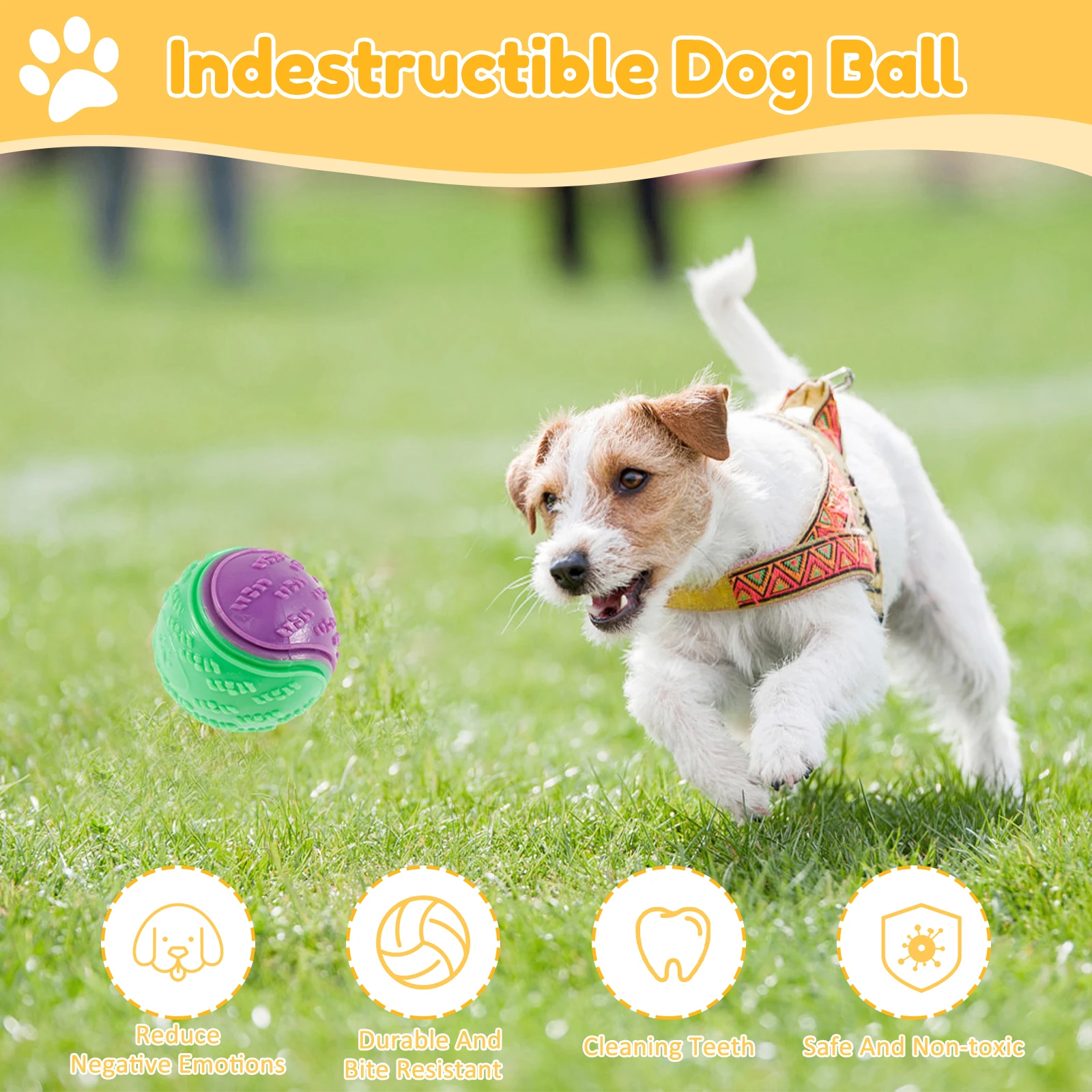 6/12Pcs สุนัข Squeaky Balls ขอ - Indestructible Dog Chew Toy บทวิจารณ์และราคา