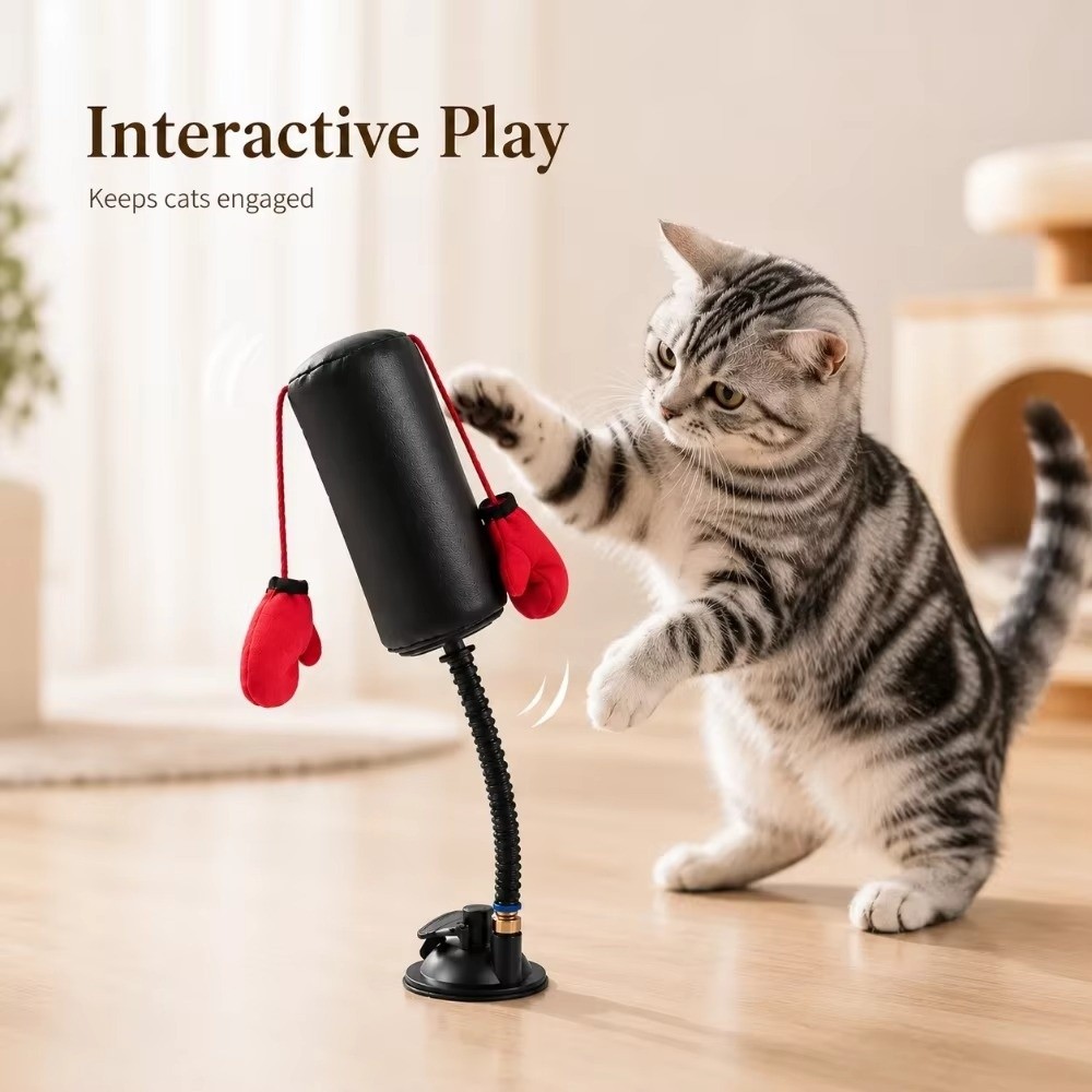 ของเล่นชกมวยสำหรับแมวแบบตั้งได - Interactive Squeaky Plush Dog Toy บทวิจารณ์และราคา