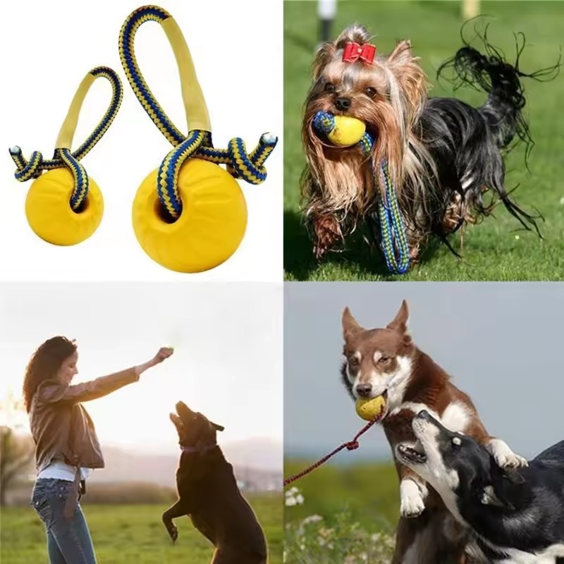 ของเล่นสุนัข 1 ชิ้น ลูกบอลยางก - Indestructible Dog Chew Toy บทวิจารณ์และราคา