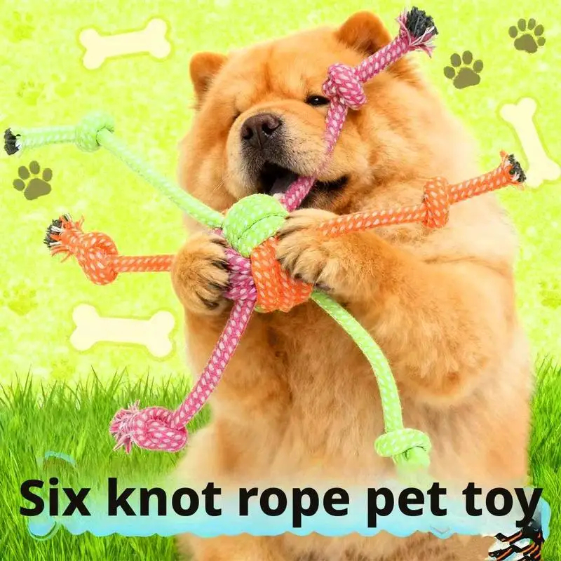 ของเล่นเคี้ยวสำหรับสุนัข ทนทาน - Dog Rope Toy Aggressive Chewers บทวิจารณ์และราคา