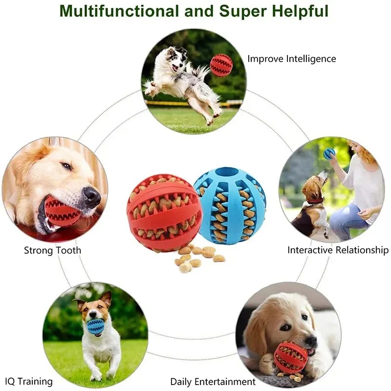 ลูกบอลของเล่นสำหรับสุนัข 1 ชิ้ - Rubber Treat Dispensing Dog Toy บทวิจารณ์และราคา