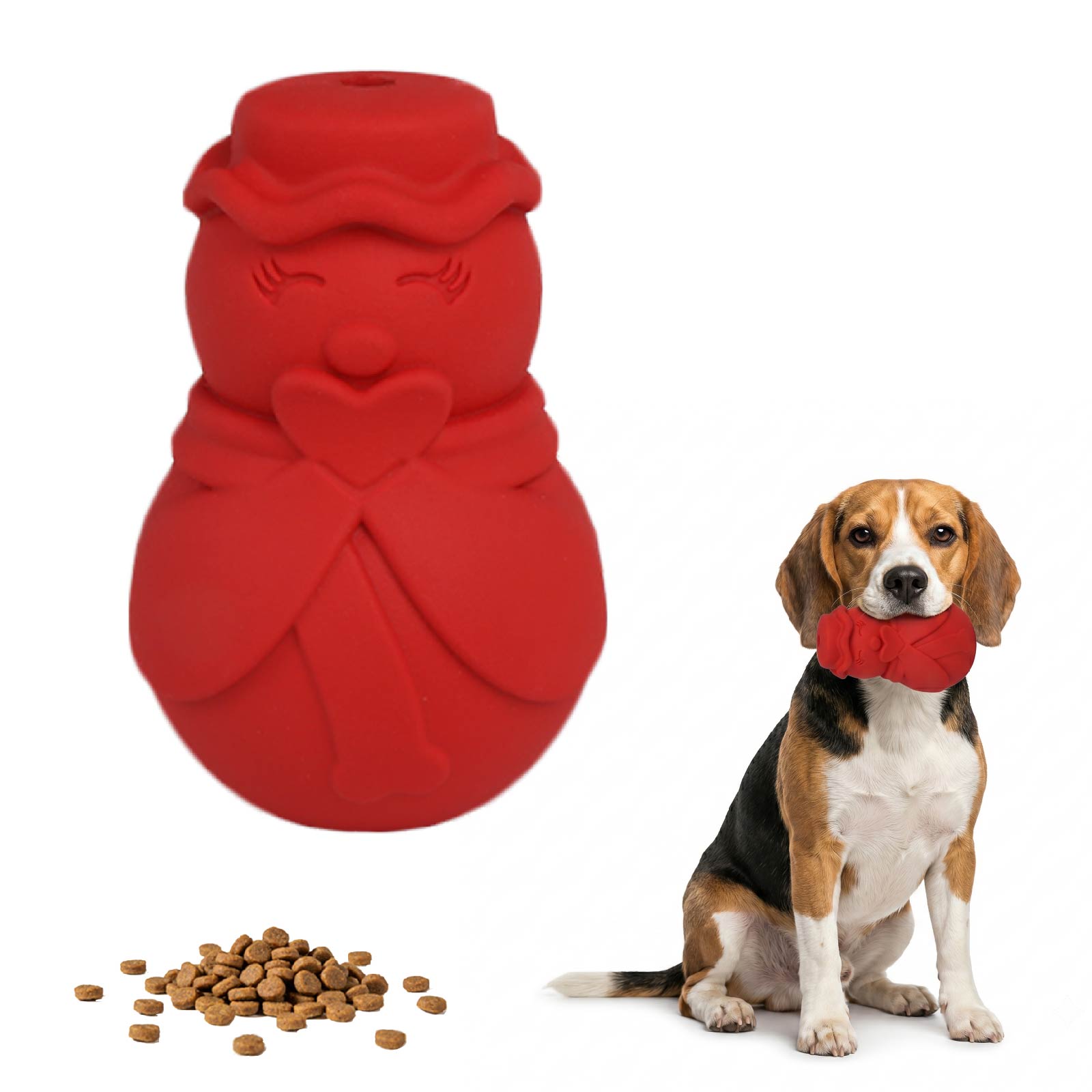 ของเล่นปริศนาสำหรับสุนัขลายสโน - Rubber Treat Dispensing Dog Toy บทวิจารณ์และราคา