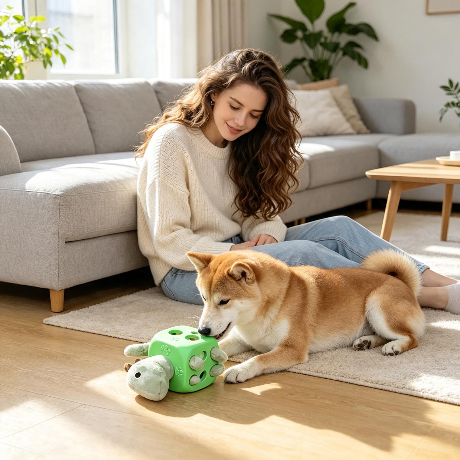 ของเล่นสุนัขแบบอินเทอร์แอคทีฟ  - Rubber Treat Dispensing Dog Toy บทวิจารณ์และราคา